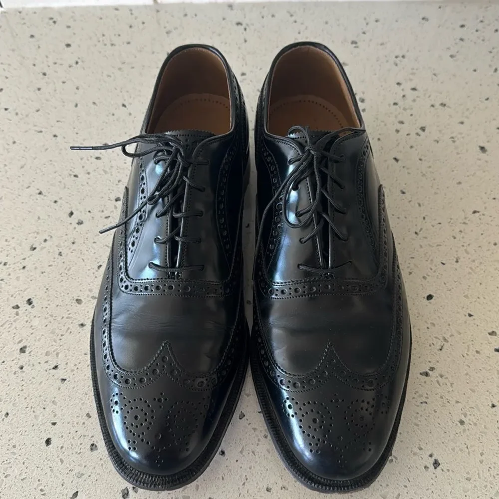 Johnston & Murphy Classic Black Leather Dress Shoes Oxfords Men’s Size 10.5 D/B